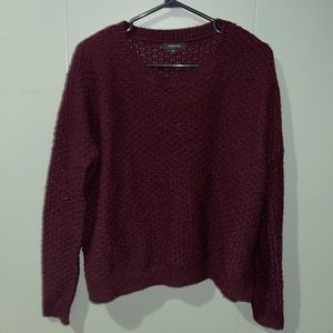 RW&Co Burgandy Knit Sweater